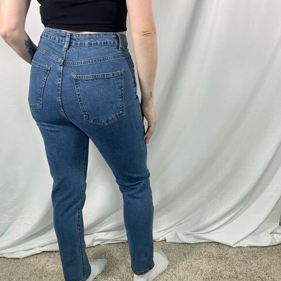 Cotton On High 90's Stretch Medium Wash Jeans Size 8 - Picture 4 of 11